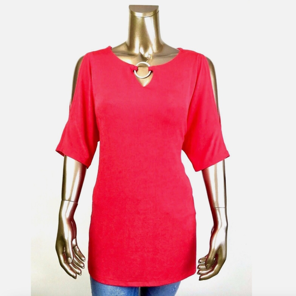 *NWT CLOSING SALE - CHICO'S $89 COLD-SHOULDER TUNIC SIZE 0 (S/M)